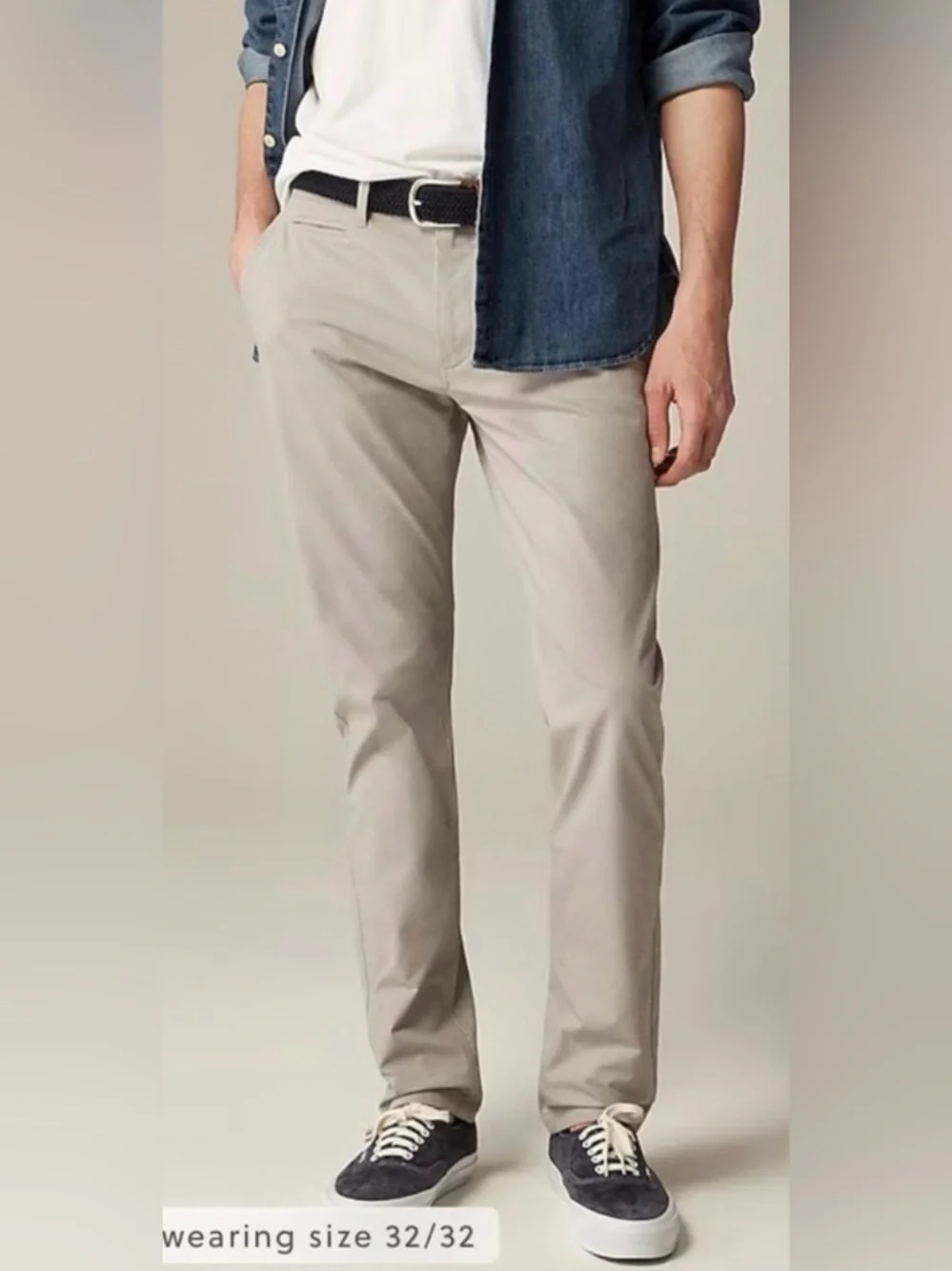 J.Crew 484 Slim-fit tech pant in moon grey